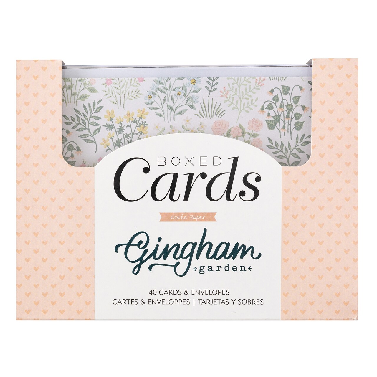 Crate Paper A2 Cards W/Envelopes (4.375"X5.75") 40/Box-Gingham Garden